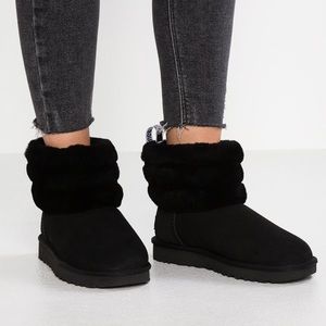 Black Mini Classic Puff Uggs